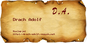 Drach Adolf névjegykártya